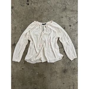 Isle Jacobson‎ Soft Pink Cotton Long Sleeve Top Size 42